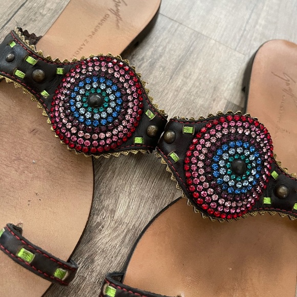 Giuseppe Zanotti Multicolor Rhinestone Sandals 38 - Picture 3 of 8